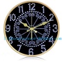 LISHUO12 inches large European wall clock simple contemporary sitting room clock digital quartz watch fashion and personalit