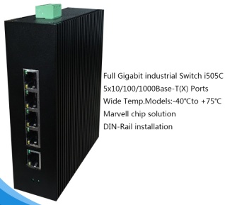 5 gigabit ports network switch with 5×10/100/1000BaseT(X) ports - i505C