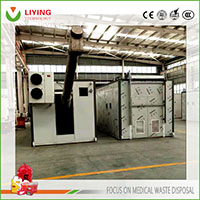 medical waste microwave disinfection equipment with shredder
