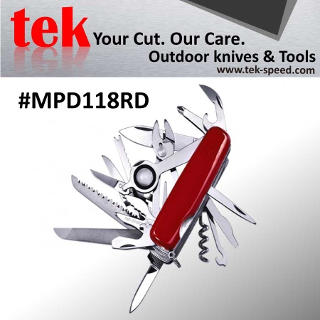 multi swiss military tool knife of camping supplies - MPD118RD