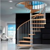 Wooden Treads Circular Staircase Helix Spiral Stair Manufacture