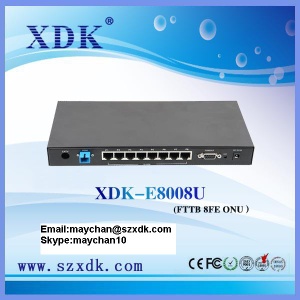 XDK outdoor ONU 8FE FTTB ONU GEPON ONU with CATV for fiber network solution
