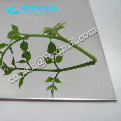 Customized SUS304 0.6mm stainless steel sheet with mirror finish for decoration Made in China