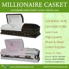 wood & metal casket - millionairecasket