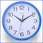 2014 colors simple round silence movt analog sweeping plastic wall clock