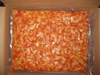 Frozen cooked crawfish tail meat